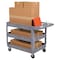 Vestil Plastic Utility Cart, 3 Shelves, 24.5 x 36, Foam Plastic, 550 lb Load Capacity, 3 Shelves, 25.5" W PLSC-3-2436 - alternate 5